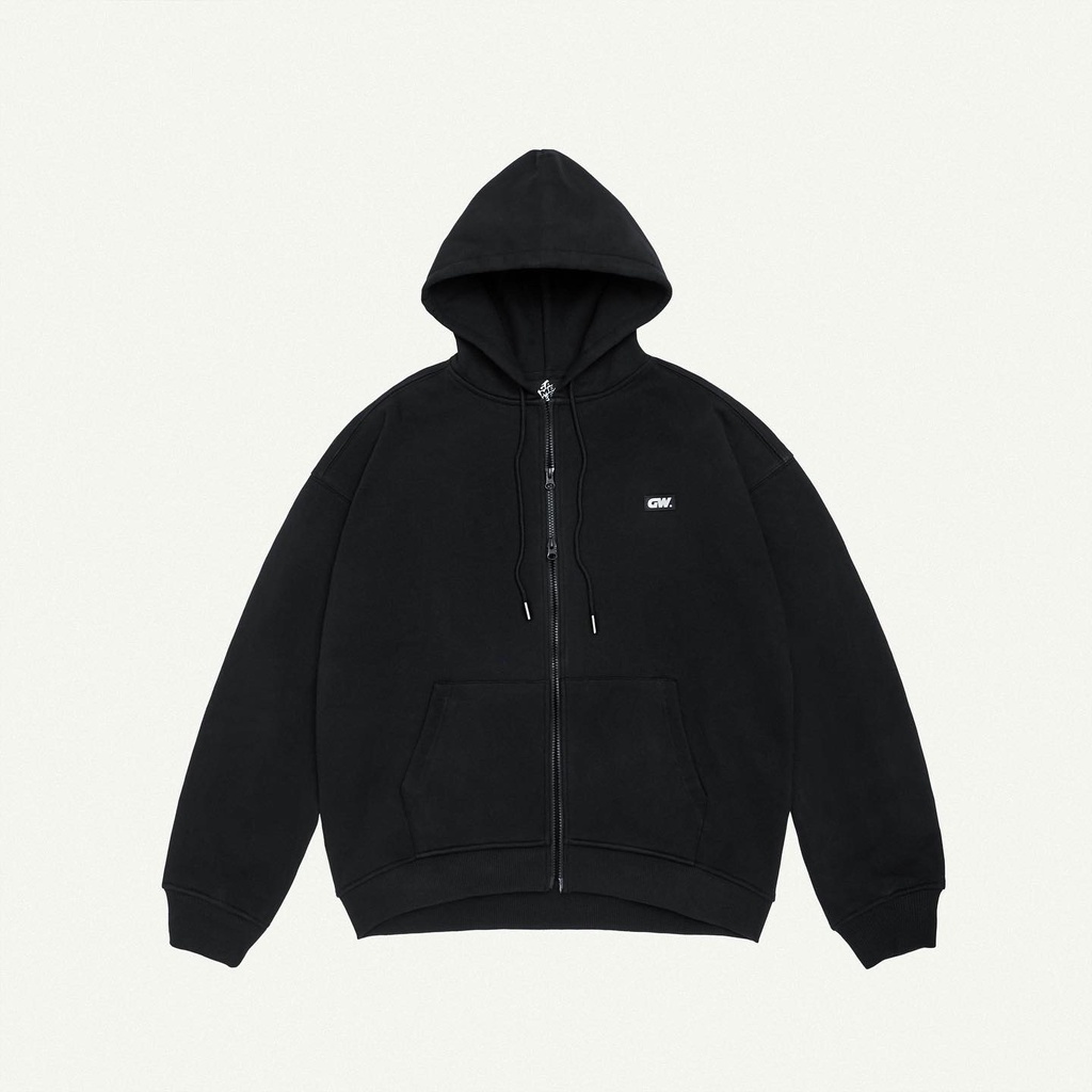 GW FULLZIP HOODIE BLACK/ Áo Hoodie Dây Kéo Vải Nỉ Cua Đen/ GAMBLE WORLDWIDE