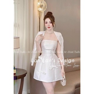 ĐẦM CÚP NGỰC KÈM ÁO KHOÁC NGOÀI CÓ MÚT NGỰC HÀNG CAO CẤP SIÊU ĐẸP
