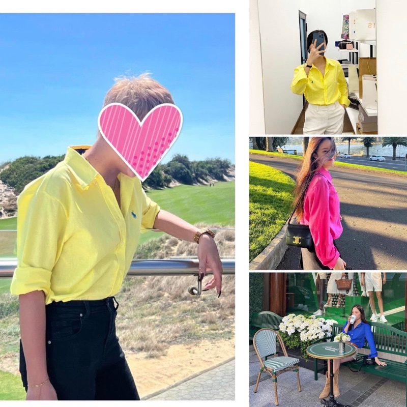 Sơmi thêu polo tay dài  -