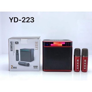 Loa bluetooth Ys-223 kèm 2  mic karaoke ko dây