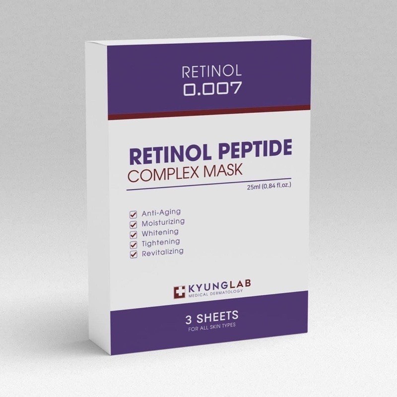 Mặt Nạ Retinol Peptide Complex Kyung Lab, mask retinol Kyung Lab giúp phục hồi, dưỡng sáng se khít lỗ chân lông, mềm mịn