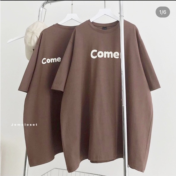 Áo Phông In Come Unisex - Áo Cổ Tròn Cộc Tay Basic Form Rộng