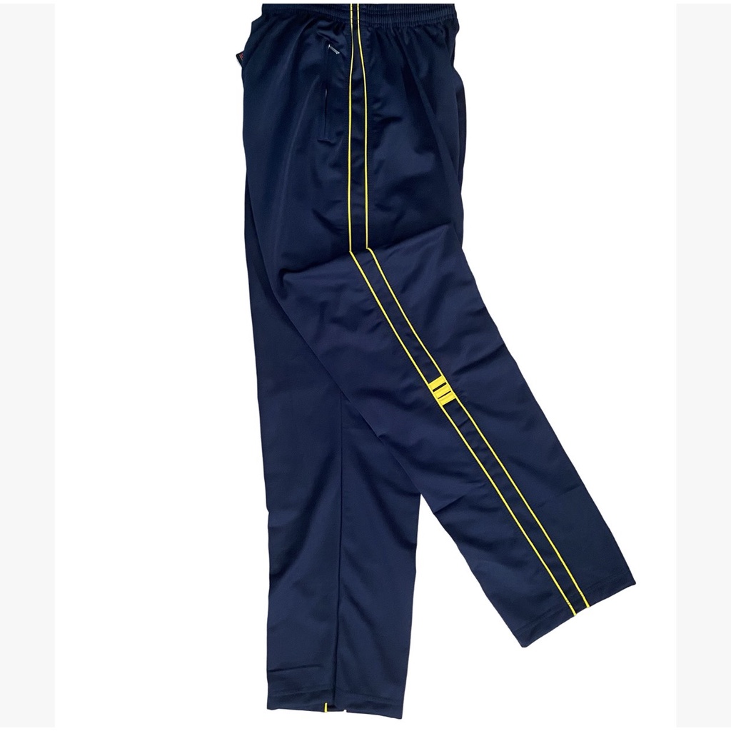 Quần thể dục thể thao 2 sọc - Thun tốt xịn - Có túi Zip khoá kéo 2 bên - THUN MÀU XANH ĐEN (HÀNG TỐT)
