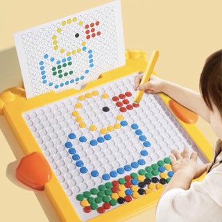 Bảng xếp hình nam châm từ tính PTLUXURY kèm bút và hạt đậu cho bé rèn tư duy logic cho bé