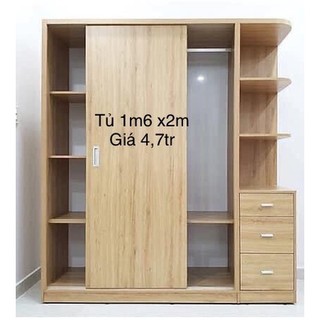 Tủ lùa 1m6 x2m kèm kệ