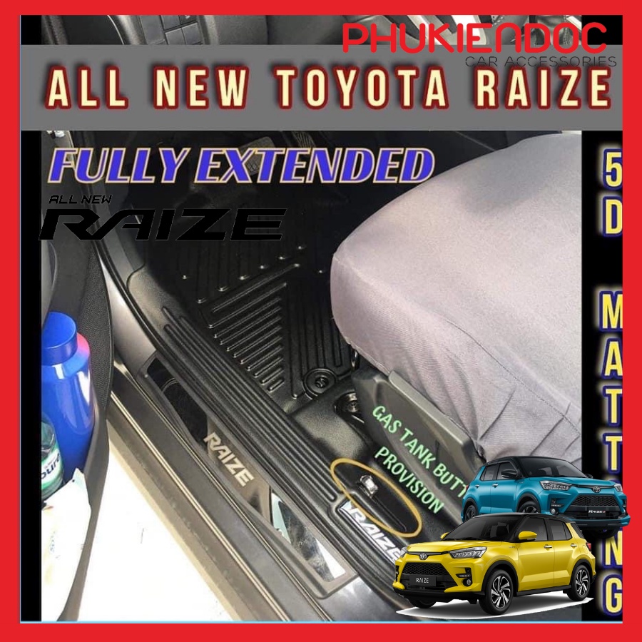 Lót sàn Toyota Raize 2020-2023 5D TPV  tràn viền