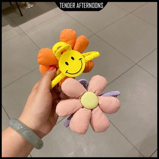 Tender afternoons TENDER Kẹp tóc hình bông hoa mặt cười hoạt họa ba chiều phong cách Hàn Quốc dành cho bạn nữ