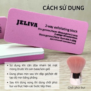 Phao vuông dũa móng JELIVA Nghi Thảo