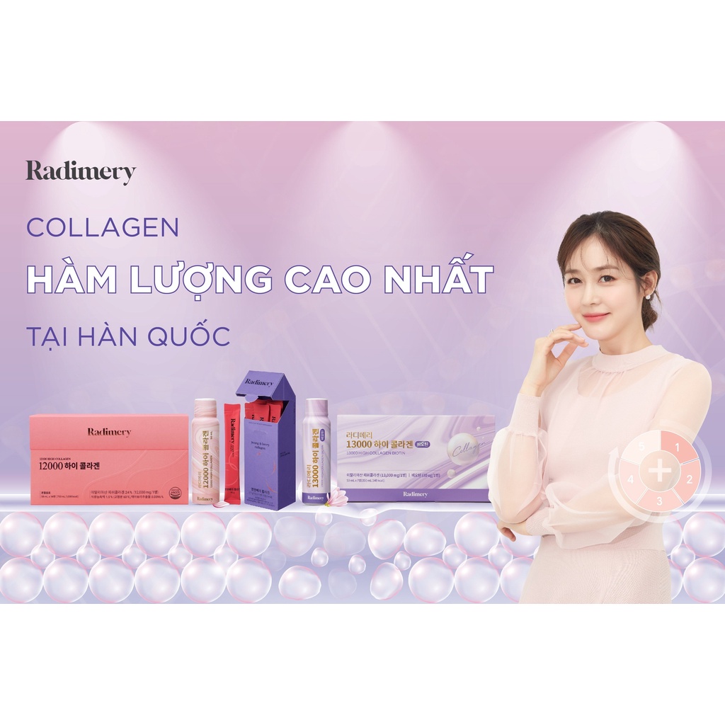 Collagen nước thủy phân tinh khiết hàm lượng cao Radimery 13000mg 50ml (28 hộp)