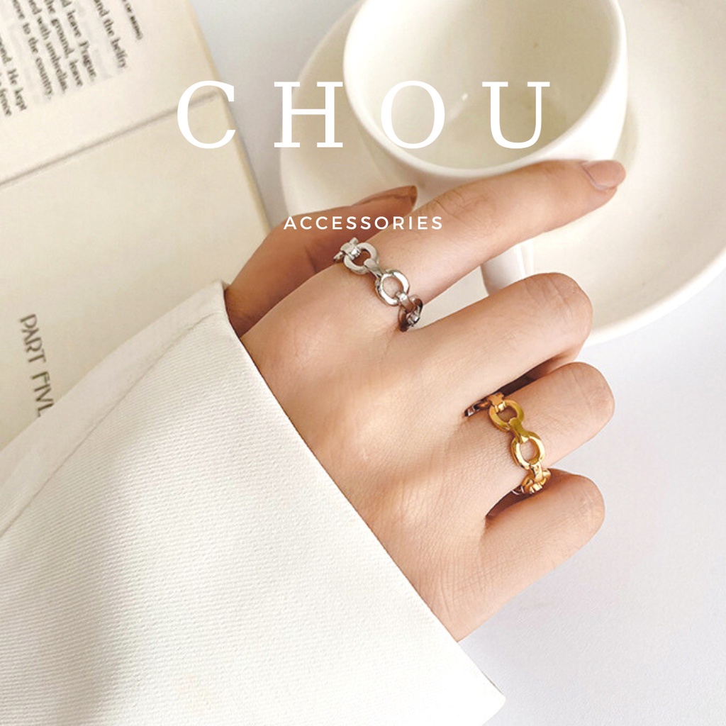 Nhẫn Titan Mắt Xích | CHOU ACCESSORIES |