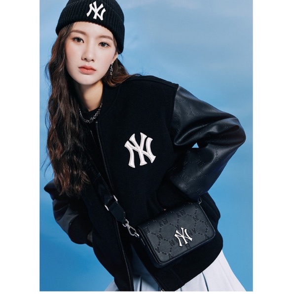 Túi MLB Monogram Diamond Embo MIni Crossbody Bag New York Yankees Black- 3ACRS041N-50BKS