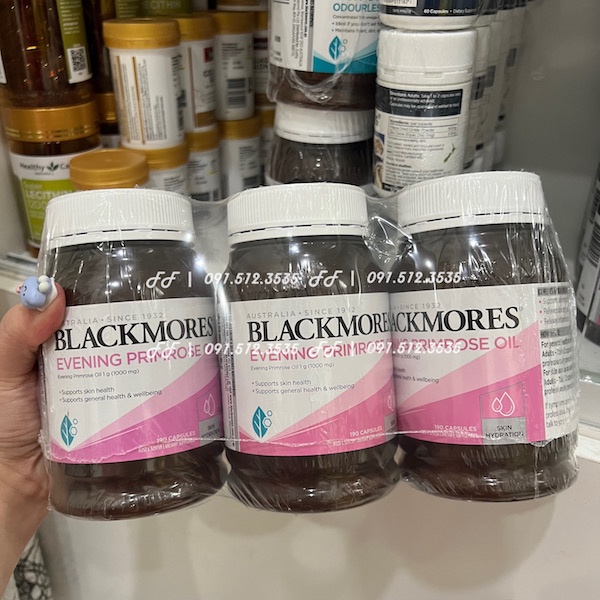 Tinh Dầu Hoa Anh Thảo Blackmores Evening Primrose Oil Cân Bằng Nội Tiết 190 Viên Chính Hãng Úc
