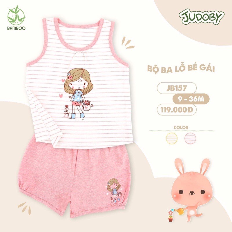 Dokma 2023 Bộ ba lỗ Judoby mùa hè cho bé gái đáng yêu cotton mềm mỏng mát