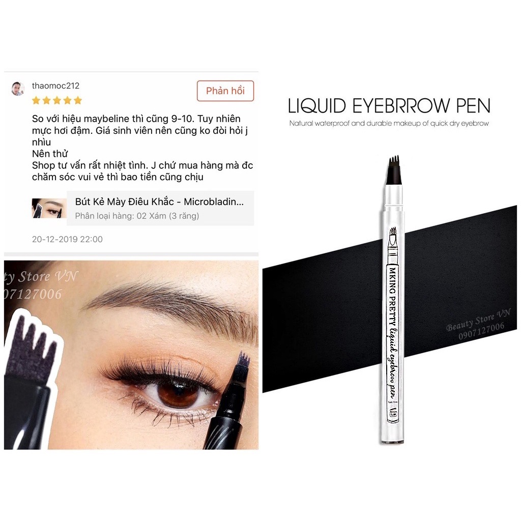 [Chính Hãng] Bút Kẻ Mày Phẩy Sợi Điêu Khắc 4D Lâu Trôi Cao Cấp