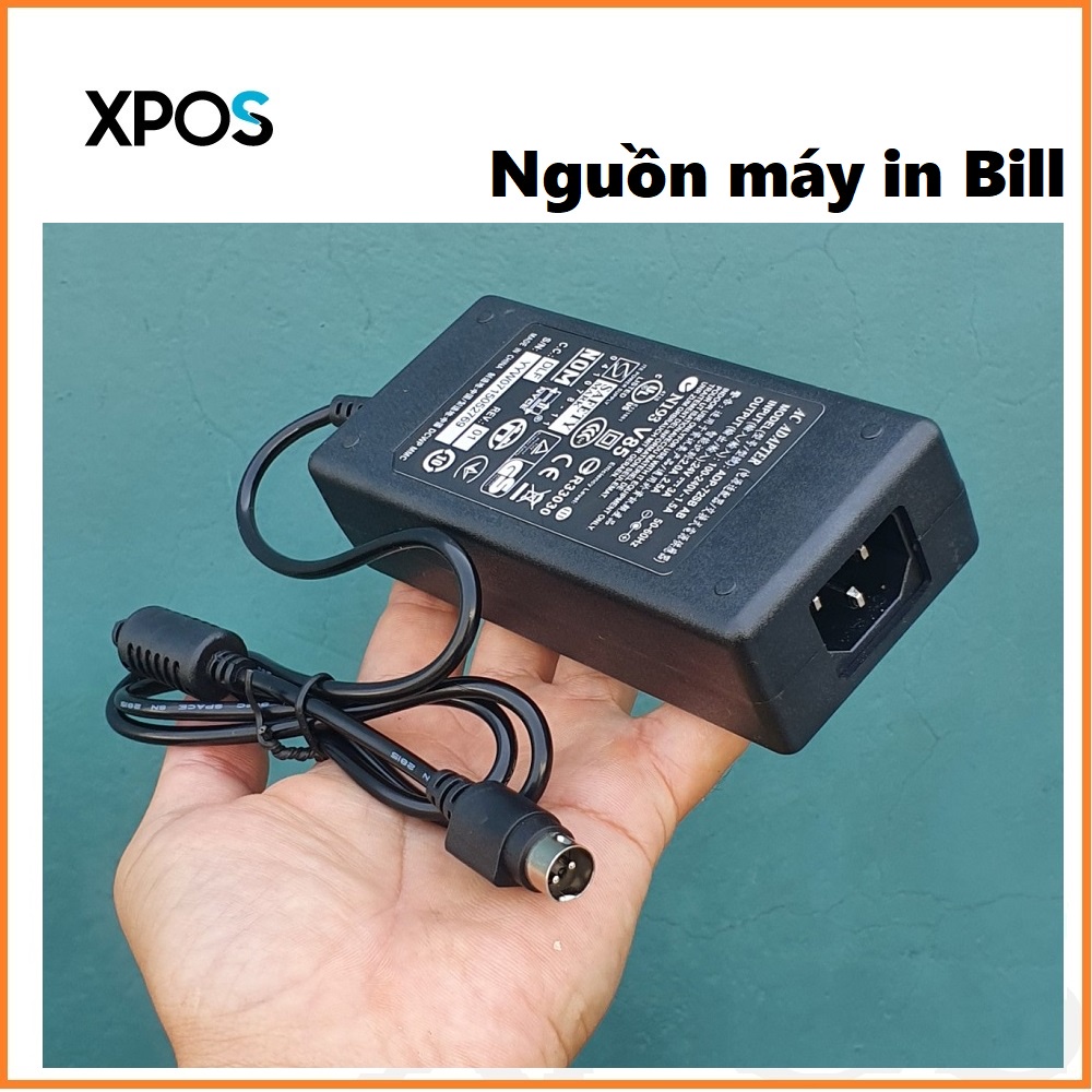 Nguồn máy in Bill 24V - 3A Jack tròn 3 chân Mới 100%