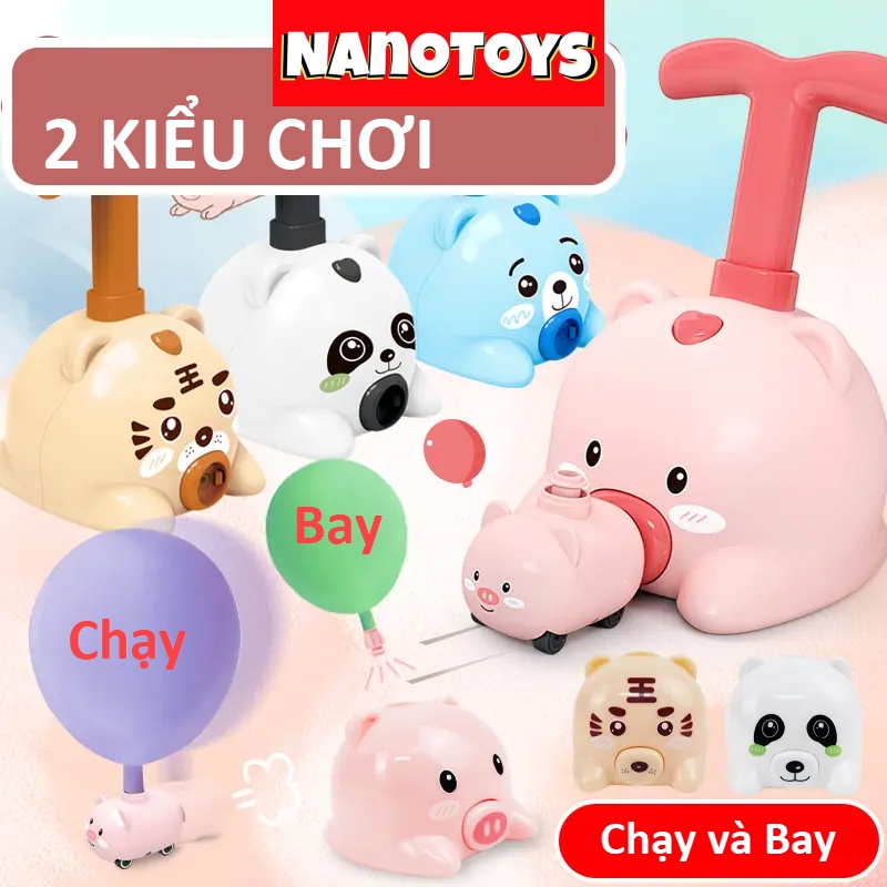 Đồ chơi xe bơm bong bóng, đua ô tô bong bóng - NANOTOYS STORE