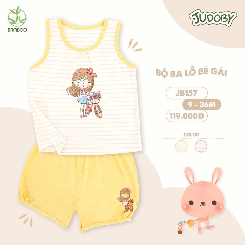 Dokma 2023 Bộ ba lỗ Judoby mùa hè cho bé gái đáng yêu cotton mềm mỏng mát