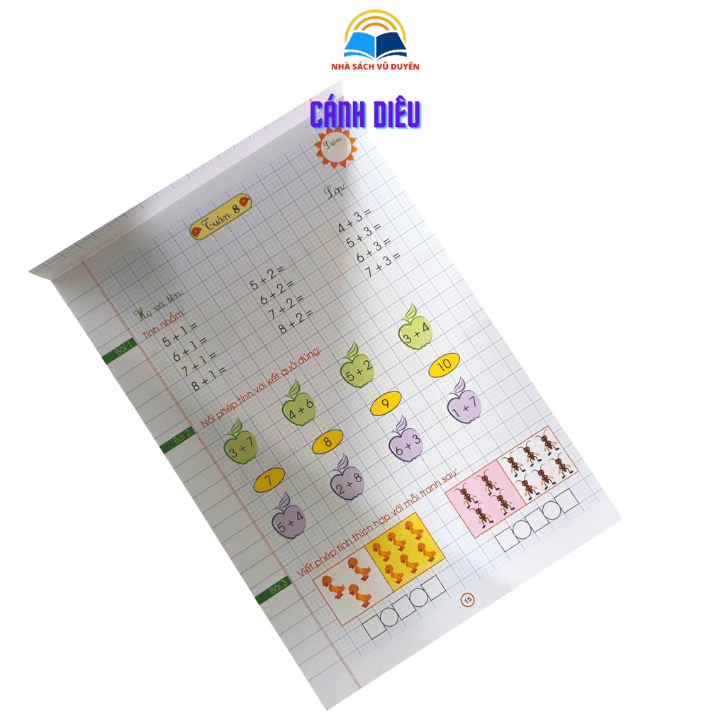 Sách - Phiếu Bài Tập Cuối Tuần Môn Toán Lớp 1- Theo Chương Trình SGK Cánh Diều