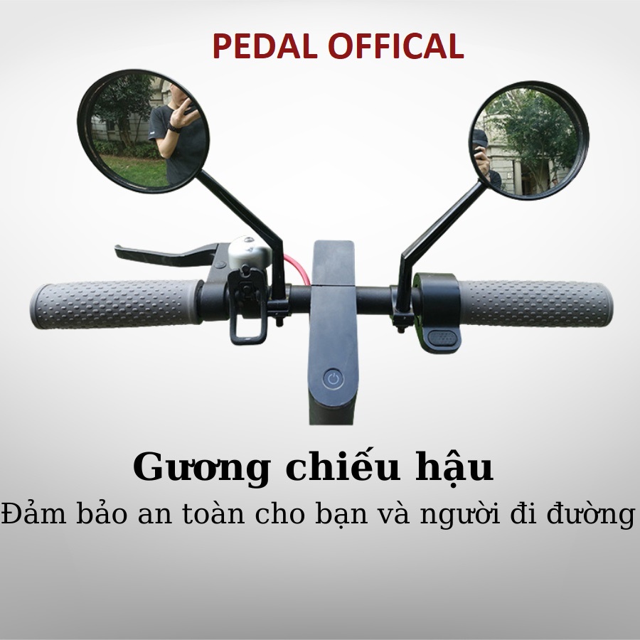 Gương Xe Đạp PEDAL Gương Chiếu Hậu Xe Đạp Góc Nhìn Rộng Xoay 360 Độ Linh Hoạt An Toàn Khi Đạp Xe