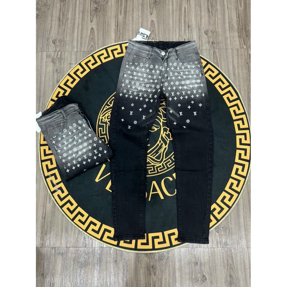 Quần jean nam hàng QUẢNG CHÂU co dãn cao cấp chất bò vải dài mẫu mới nhất 2023 thêu DG đẹp hiện đại trẻ trung 2K_STORE