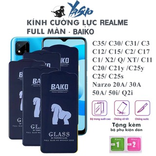 Cường lực realme 10 9 pro c21 c12 5 pro narzo 50 2 3 neo gt 7 7i 8i 9i q2 q3 c35 c30 full màn tổng hợp Kính [Baiko]