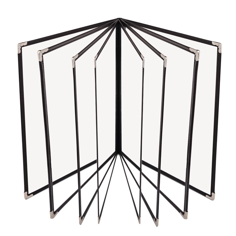 Bìa menu 16 trang  A4 Đen/Nâu