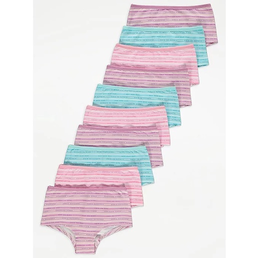 Set 10 quần chíp/boxer trắng unicorn hoa George_hàng chính hãng Anh