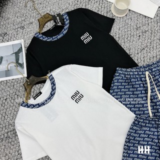 Set áo và quần Short jean MIUMIU