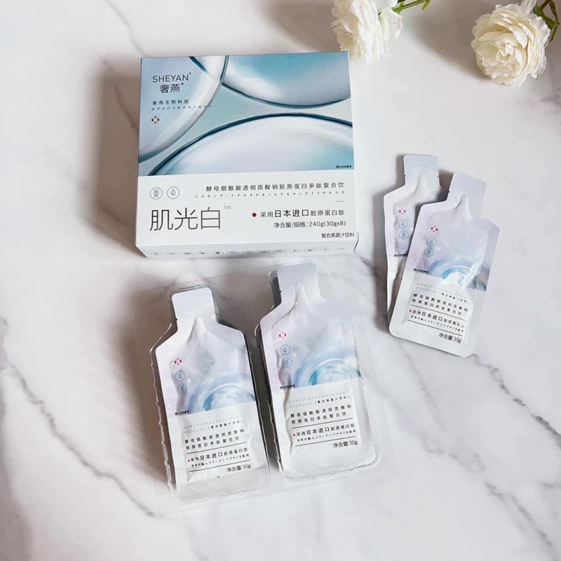 Nước uống Collagen trắng da Sheyan - 1 hộp 8 gói