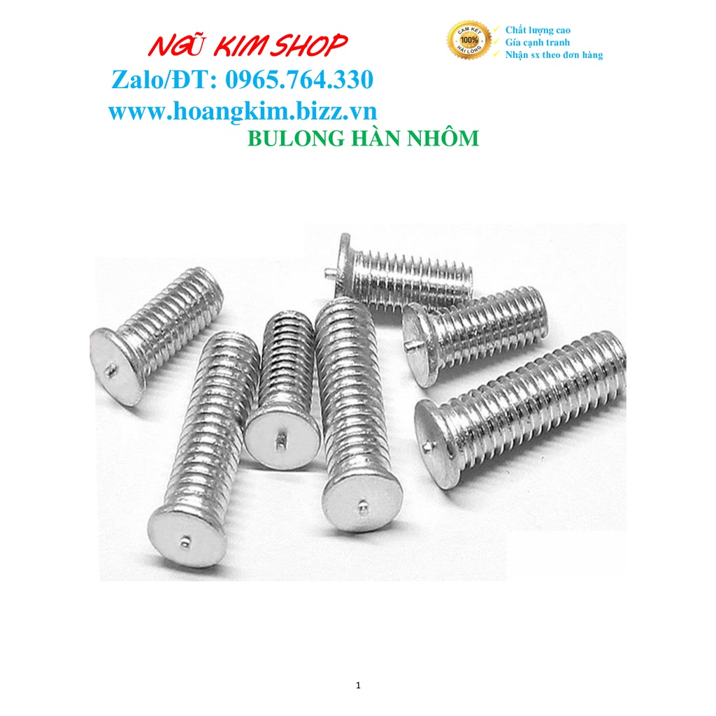 BULONG HÀN _ ĐINH HÀN M3 x L NHÔM