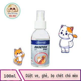 Thuốc xịt trị ve ghẻ, bọ chét chó mèo - Hantox Spray 100ml