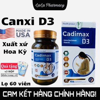 Canxi D3 - viên uống bổ sung Canxi D3 CADIMAX CARE D3 nhập khẩu MỸ lọ 60 viên
