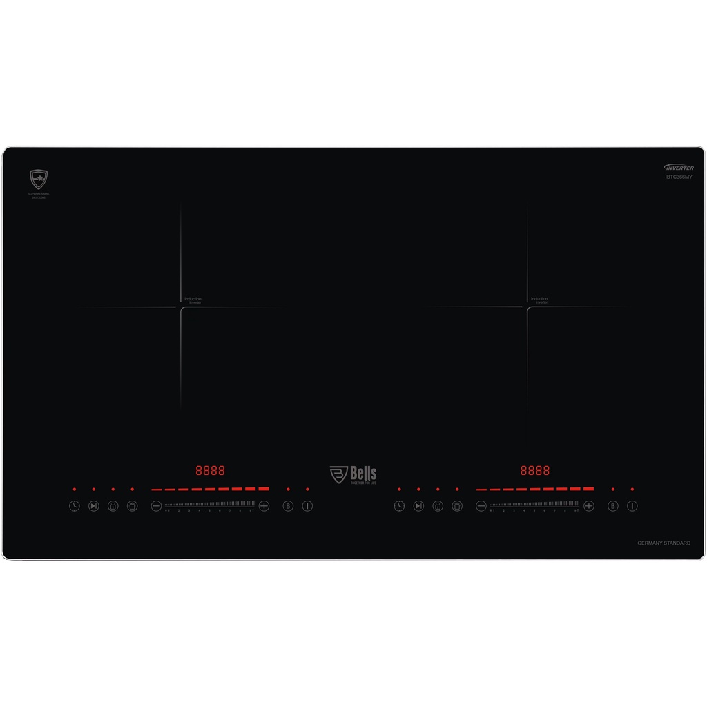 CHÍNH HÃNG BẾP TỪ ĐÔI INVERTER BELLS IBTC366MY XUẤT XỨ MALAYSIA TẶNG BỘ 4 NỒI ECORAMIC