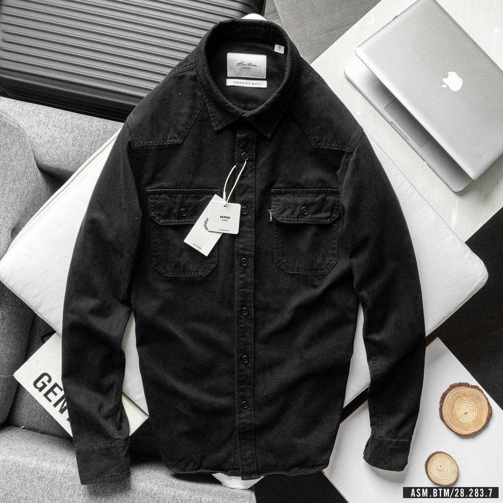 Áo sơ mi  kaki nam dài tay basic 2 túi dày dặn, chất lượng cực đẹp - 283.1 - BTM Studios