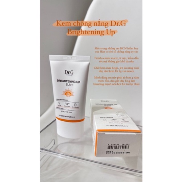 Kem chống nắng Dr.g Brightening/ Green Mild Up+ 50ml