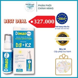Dimao Pro D3K2 - Bổ Sung Vitamin D3 K2 Dạng Xịt Tăng Hấp Thu Canxi