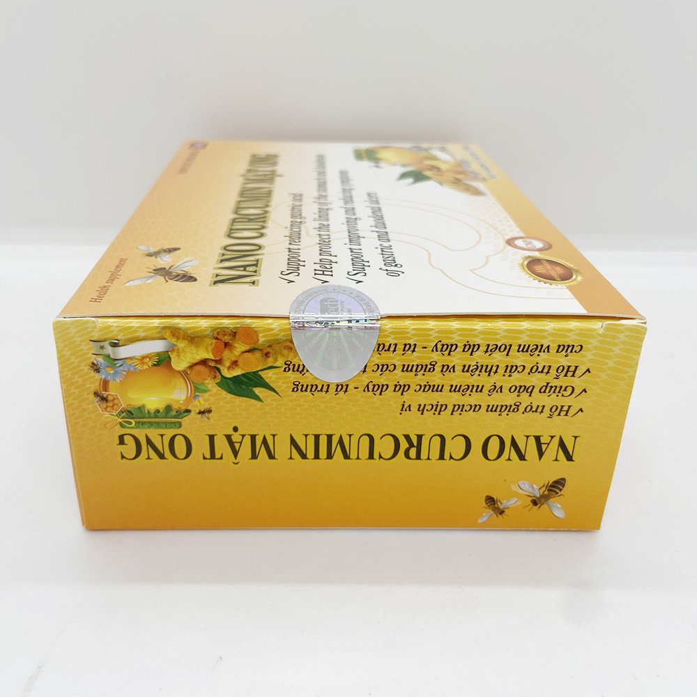 Nano Curcumin mật ong giúp bảo vệ dạ dày, giảm viêm loét dạ dày tá tràng - Hộp 15 gói