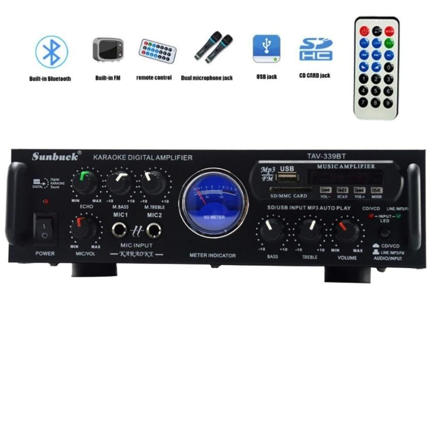 Amly bluetooth , amply karaoke bluetooth Sunbuck 339bt, đánh nhạc cực hay dùng điện 12v hoặc 220v.BẢO HÀNH UY TÍN