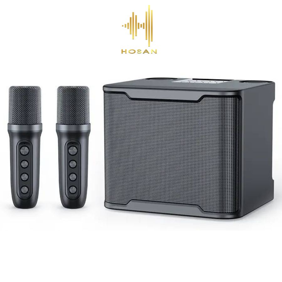 Loa Bluetooth Karaoke HOSAN su-yosd YS230 ( YS-230 ) mini chất liệu nhựa ABS cao cấp công suất 20W kèm 2 micro không dây