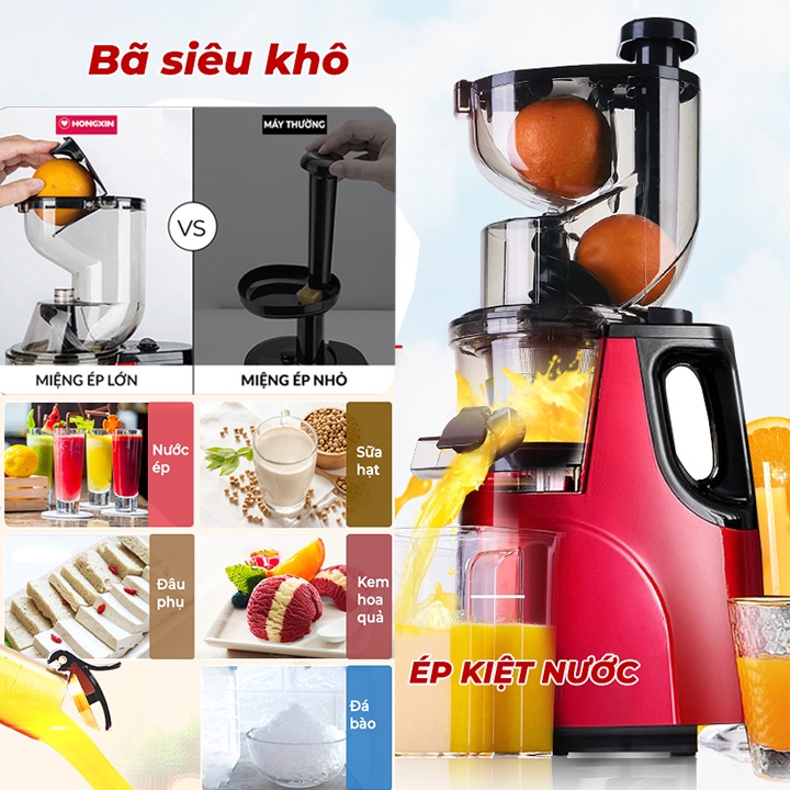 Máy ép chậm HongXin RH 512 Nhập Khẩu Hàn Quốc, xay sinh tố, ép rau củ quả