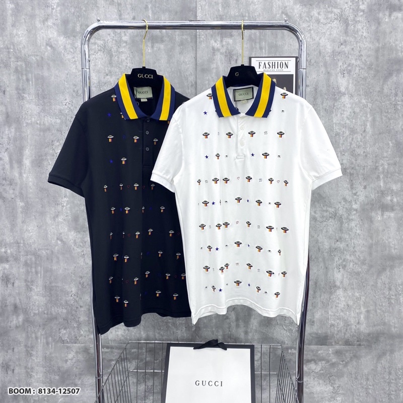 🔥Hot🔥Áo polo Gucci thêu hình thiết kế hot trend Nam nữ New 2023