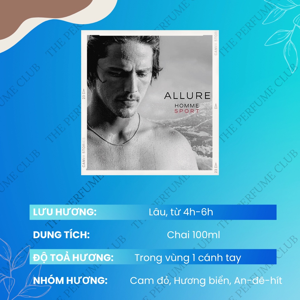 Nước Hoa Nam Chanel Allure Homme Sport EDT - Dầu Thơm Nam Tính Mạnh Mẽ | BigBuy360 - bigbuy360.vn