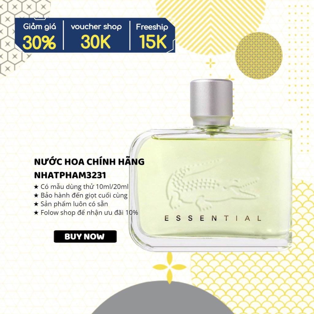 Lacoste - Essential Pour Homme (EDT) 10ml Nước hoa chính hãng