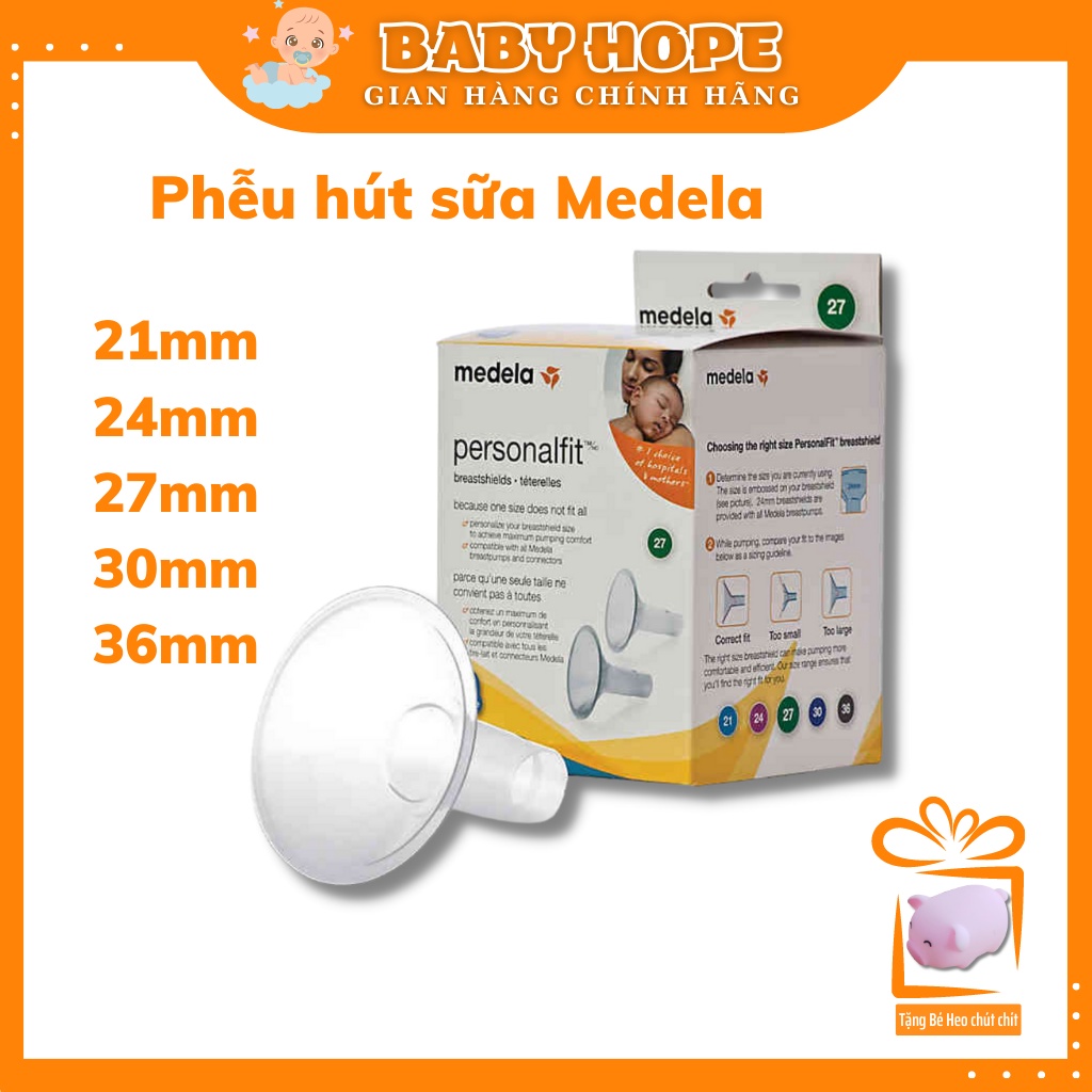 Phễu hút sữa Medela - Phễu Cứng cho máy hút sữa size từ 21mm - 24mm -27mm-30mm - 36mm ☑️Hãng sản xuất: MedelaUSA