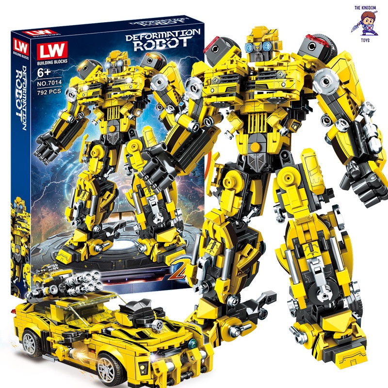 Đồ Chơi Lắp Ráp Mô Hình Người Máy Biến Hình Optimus Prime / Bumblebee Transformers Siêu Xe Robot Đại Chiến Xe Tải