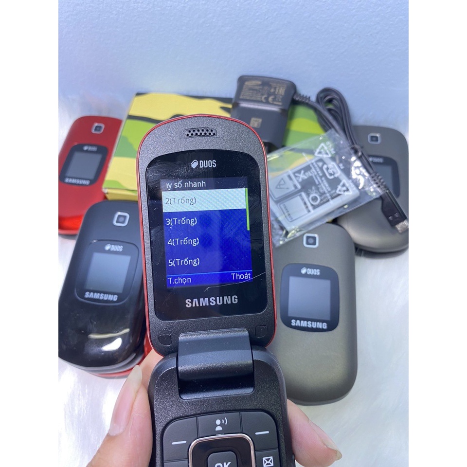 Điện thoại gập sam sung E1272 full box hỗ trợ 2 sim nghe gọi tốt - samsung b3110 bảo hành 12 tháng