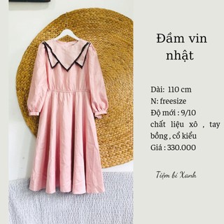 2hand đầm vin nhật hồng D876 Tiembixanh