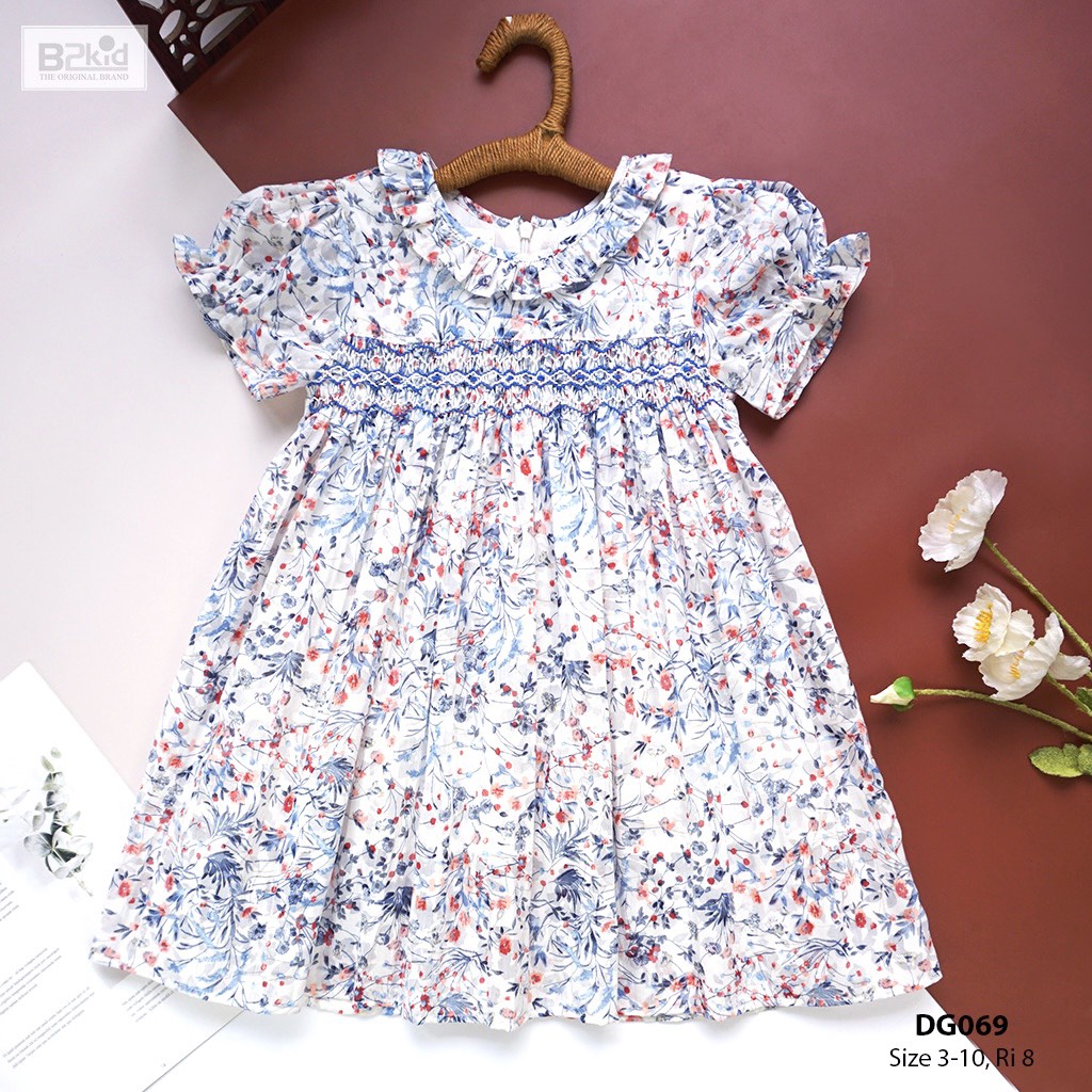 Đầm smock thêu tay cao cấp B2kid từ 1 tuổi đến 14 tuổi