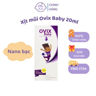 Xịt mũi Ovix baby dưỡng ẩm mũi chứa Ectoin,  Hyaluronic 20ml (Bản mới nhất)