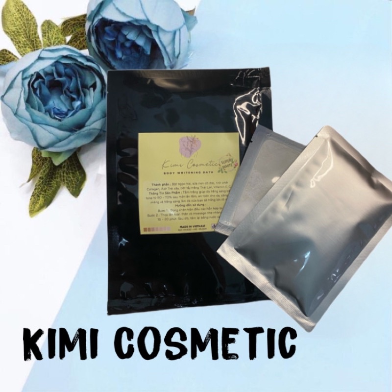 Tắm trắng an toàn cho spa / tự tắm tại nhà, dưỡng trắng da body sữa non Kimi Cosmetic 180g an toàn hiệu quả